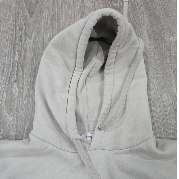 Closed Hooded French Terry Boxy Cropped Oversized Sweat Shirt size M - Picture 3 of 7